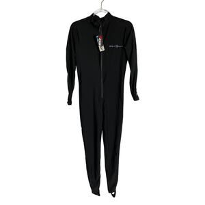 Neosport Wet Suit 50 Plus UV Shield Size XL Base Layer Black Stirrups Thumbholes